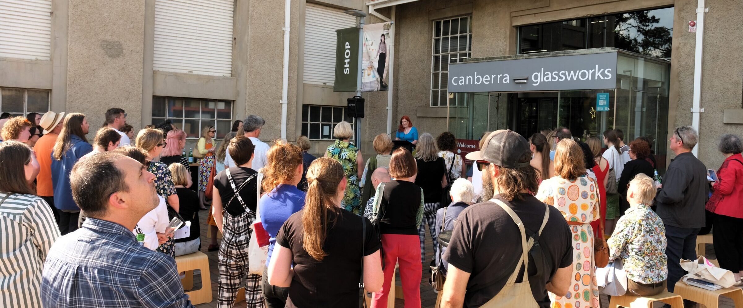 Canberra Glassworks opening event with Tara Cheyne MLA 2023